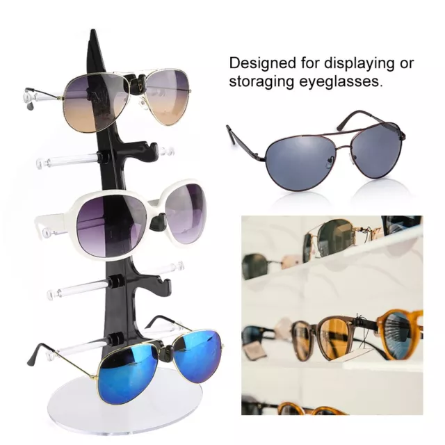 5 Pairs Plastic Eyeglasses Shelf Sun Glasses Display Stand Rack Storage GSA
