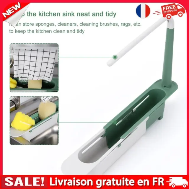 Telescopic Sink Holder-Adjustable Plastic Drainer Sink Tray Sponge Soap Holders