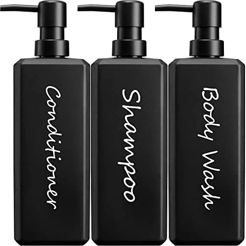 Juego de dispensador acondicionador de champú botellas de recarga baño moderno ducha paquete de 3