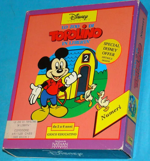 LO ZOO DI Topolino in Liberta' Commodore 64128 C64 PAL EUR 21,90