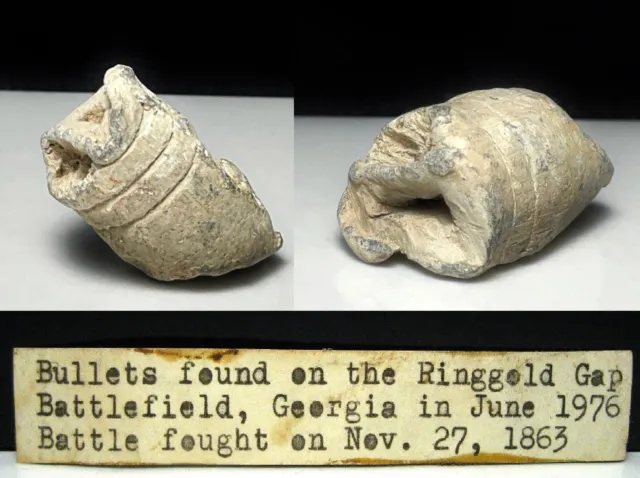 Battle of Ringgold Gap GA Civil War Relic Dug Fired High-Impact Rifle Bullet