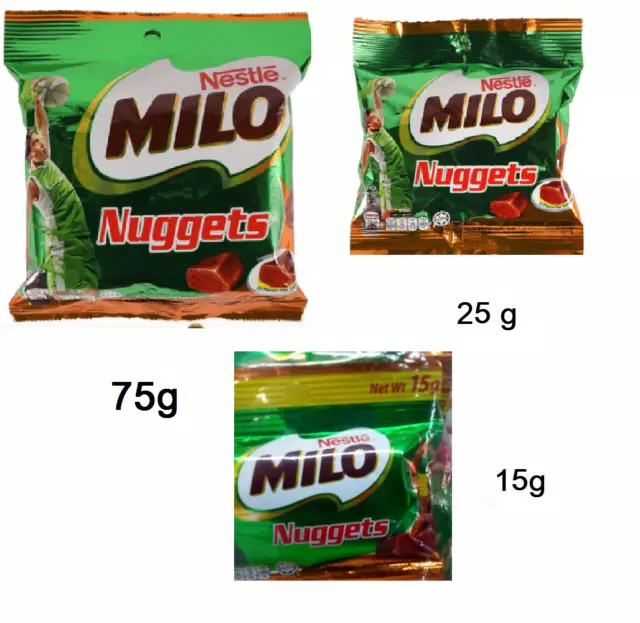 Milo Nugget Nestle Chocolate Malt Flavoured Confectionery Energy Healthy Snack