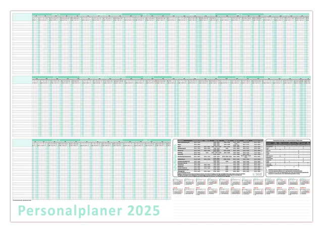 Produktbild von Urlaubsplaner 2025 DIN A0 - Abwischbarer Wandkalender Für Mitarbeiterplanung