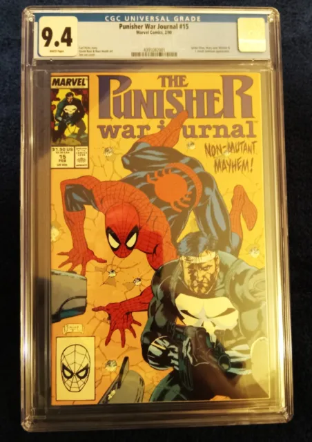 Punisher War Journal #15 CGC 9.4, NEW GRADING,  PROF. STORAGE MAKE AN OFFER!