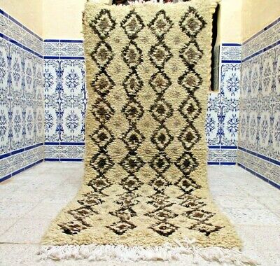 Vintage Tribal Azilal Rug Moroccan Carpet Handmade Area wool Berber Old Kilim