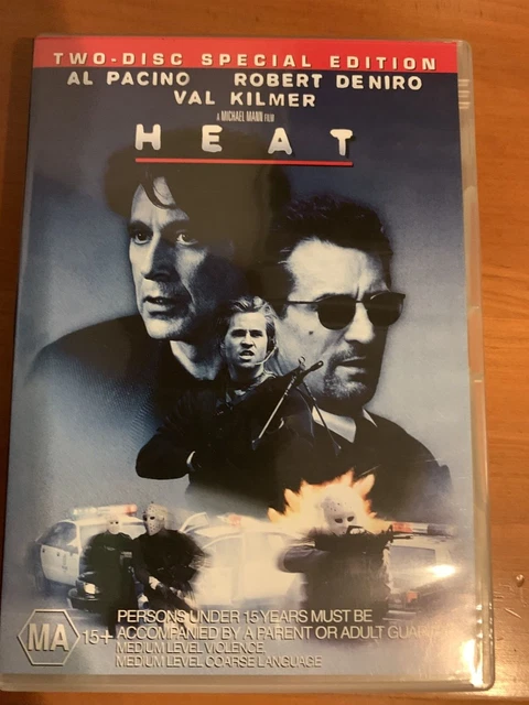 Heat DVD  (Robert De Niro, Al Pacino, Val Kilmer 1995 ) 2 Disc edition Region 4