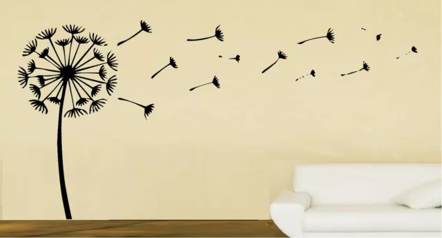 Dandelion Blowing in the Wind Vinyl Decal Home Décor 20" x 40"
