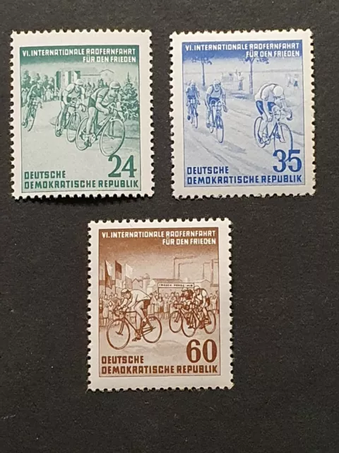 DDR 1953 Satz Radrennfahrt  Mi. 355-357 Postfrisch Tadellos