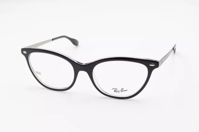 RAY BAN RB 5360 2034 Polished Black on Clear 54-18-145 Eyeglass Frames Y210