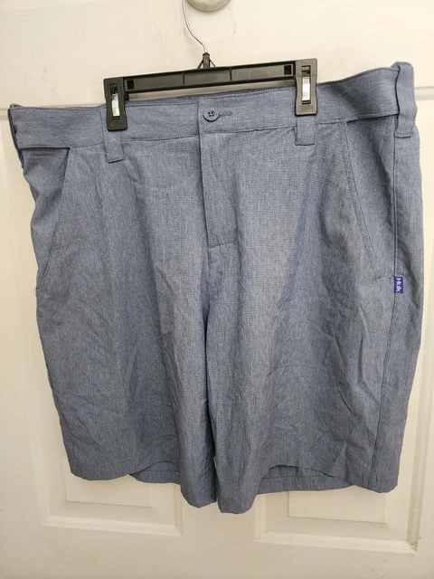 Huk Next Level Performance Blue Fishing Hybrid Shorts Mens XL Stretch 🔥   nice!
