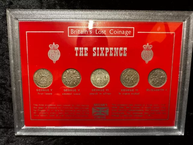 Great Britain, George V to QEII, Sixpence Type Set in Case, High Grades, BC285