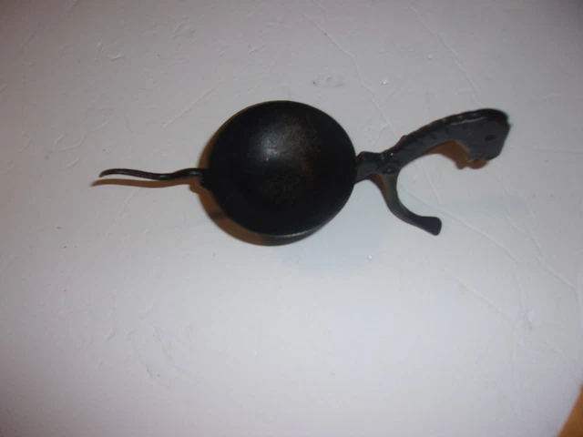 Vintage Cast Iron Dragon Candle Holder  Black