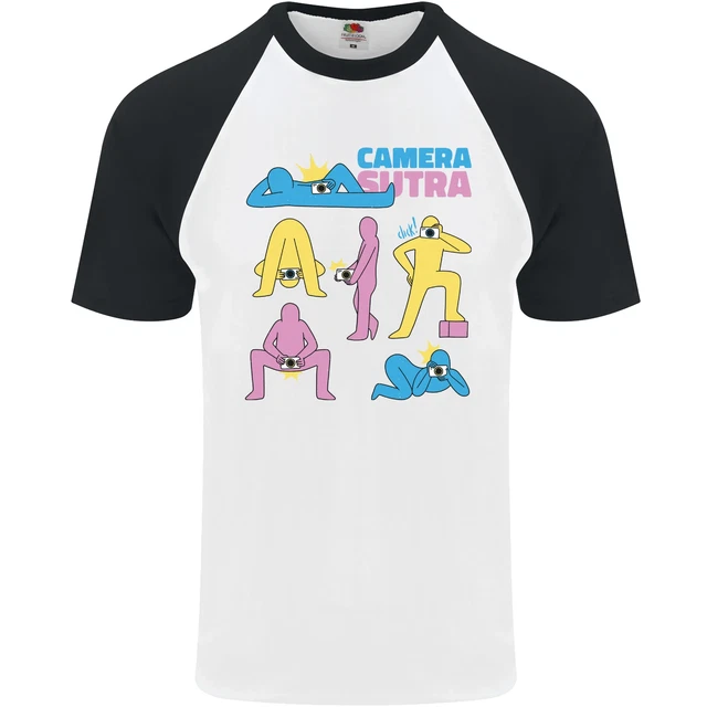 Camera Sutra Photography Photographer Funny Mens S/S Baseball T-Shirt