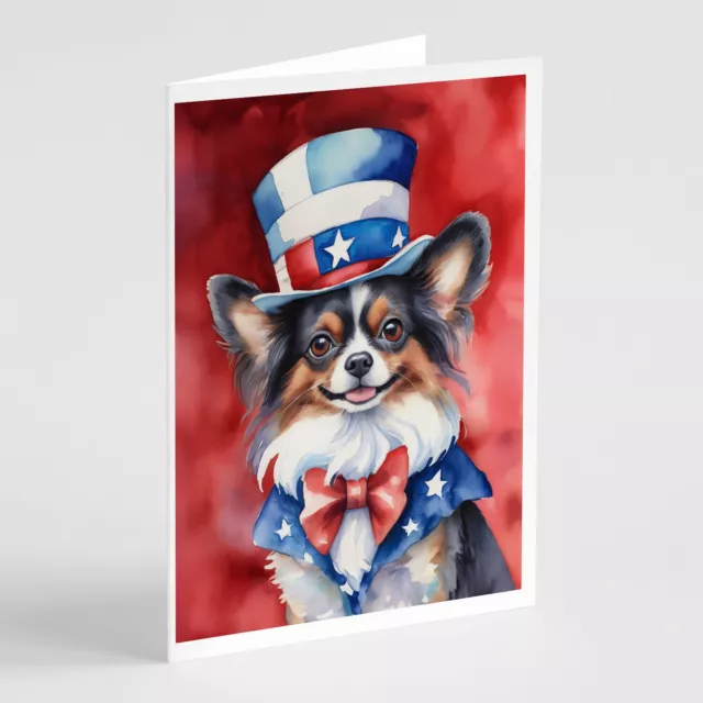 Papillon Patriotic American Greeting Cards Envelopes Pack of 8 DAC5769GCA7P