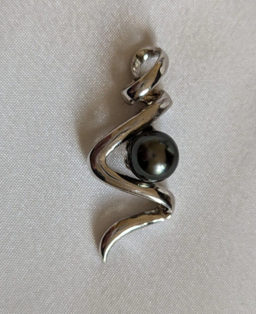Pendentif Perle De Tahiti (Keshi) Sur Argent 925 Rhodié - Bijou Unique Des Lagons