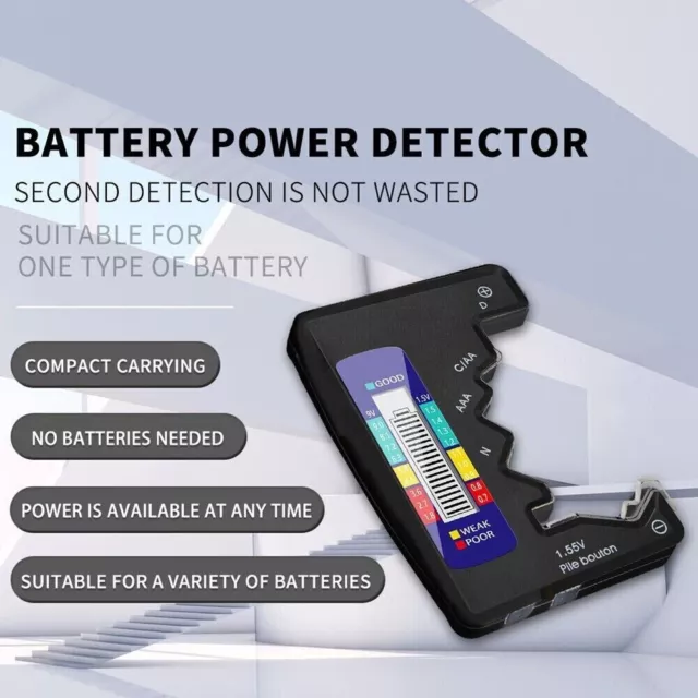 Digital Battery Capacity Gauge Tester Universal AAA AA Button Cell Load Analyzer
