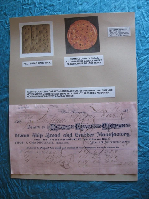 1887 San Francisco Calif Eclipse Cracker Company Billhead with Photo Examples