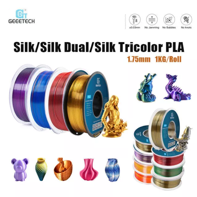 Geeetech1KG 3D Drucker seide célibataire/bicolore/tricolore dégradé brillant pla