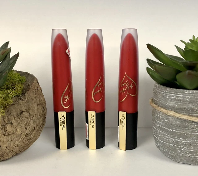 Mancha labial mate L'Oreal Paris rojo maquillaje rojo firma #424 represento (3)