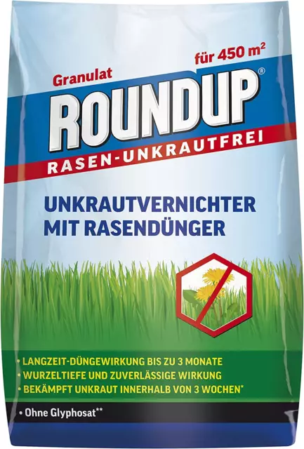 ROUNDUP Désherbant gazon engrais herbicide jardin pelouse mauvaise herbe 9KG