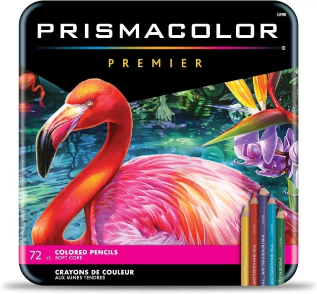 Prismacolor Premier Soft Core Coloured Pencils 72 Tin Set