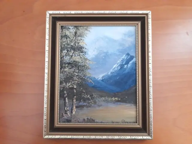 Jean Rennie Penrith Cumbria Original Oil Painting Snowy Mountain Tree Landscape