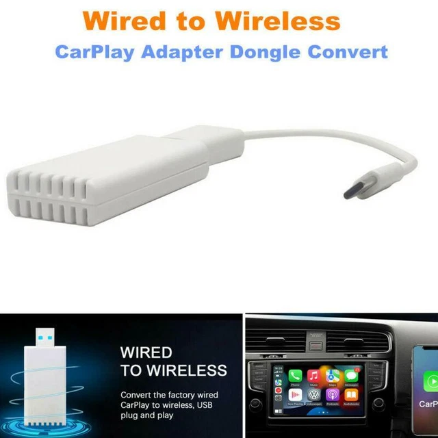 WIRELESS CARPLAY ADAPTER Upgrade Dongle USB Activator for Car Auto