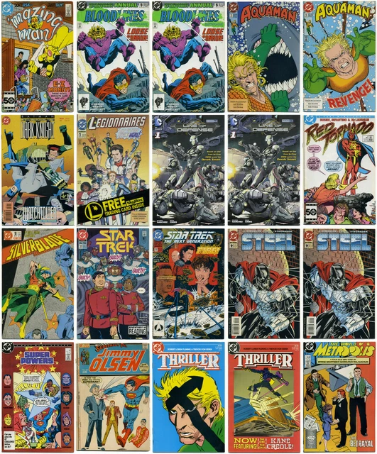 LOT OF 20 VARIOUS DC COMICS; superman star trek batman red tornado aquaman steel