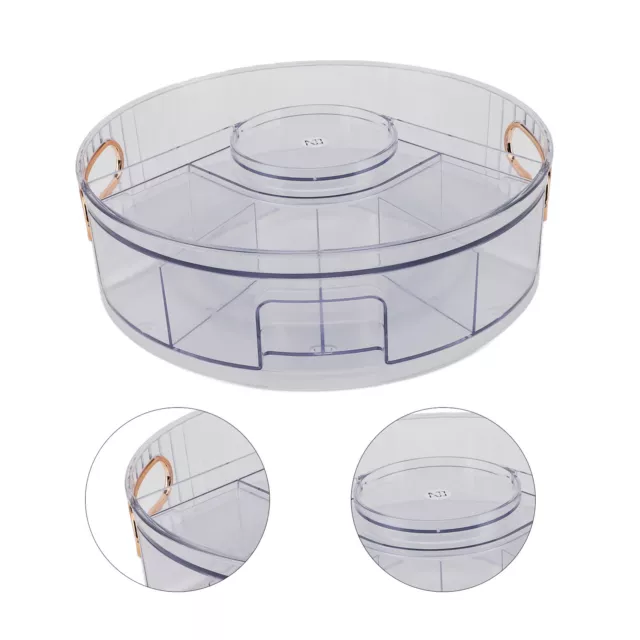 (Single Layer Transparent)Multifunctional Turntable Spice Organizer PP
