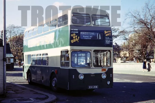 35mm Slide Maidstone & District Leyland Atlantean Weymann DH614 614UKM 1972 Orig