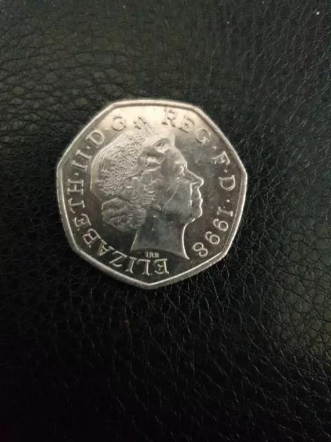 Rare 1998 EEC European Union EU 50p Fifty Pence Coin in very nice condition. 2