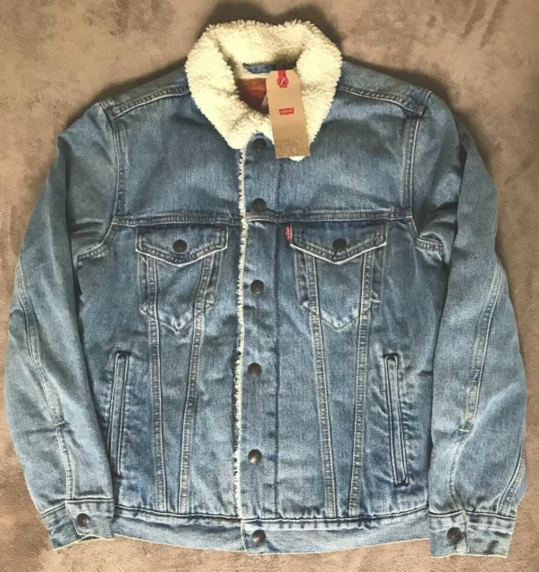 Levis Trucker Sherpa Denim Jacket Youngstown Mens S NEW 3