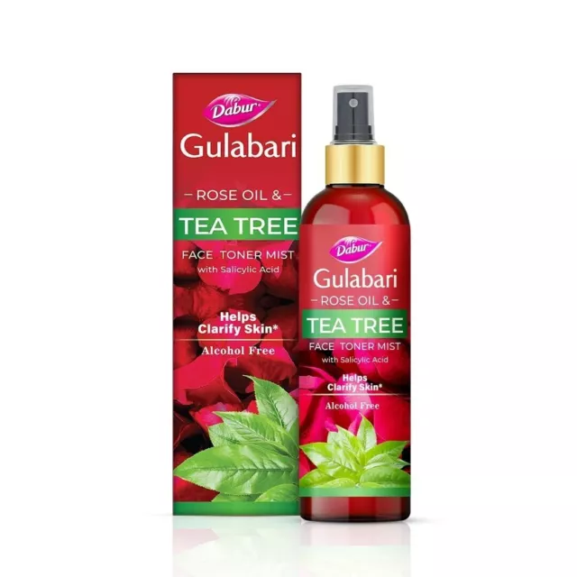 Dabur Gulabari Huile de rose et arbre à thé Brume tonique pour le visage et...