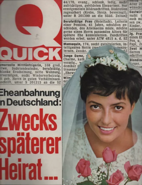 Quick 8 1963 Loriot.Irak. Edith Piaf.Conny Froboess Peter Weck. Sofia Loren.Knef