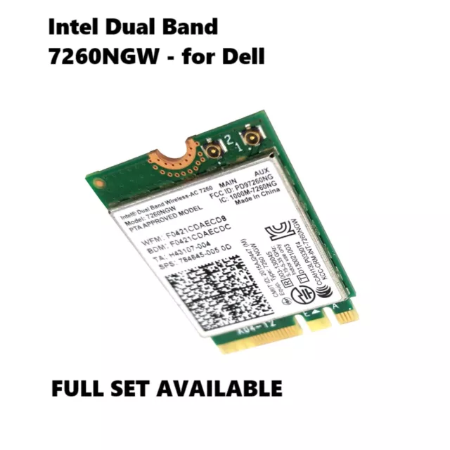 -Intel 7260NGW WiFi Bluetooth module SET Dell MINI 3020 3060 3040 3050 9020 7050