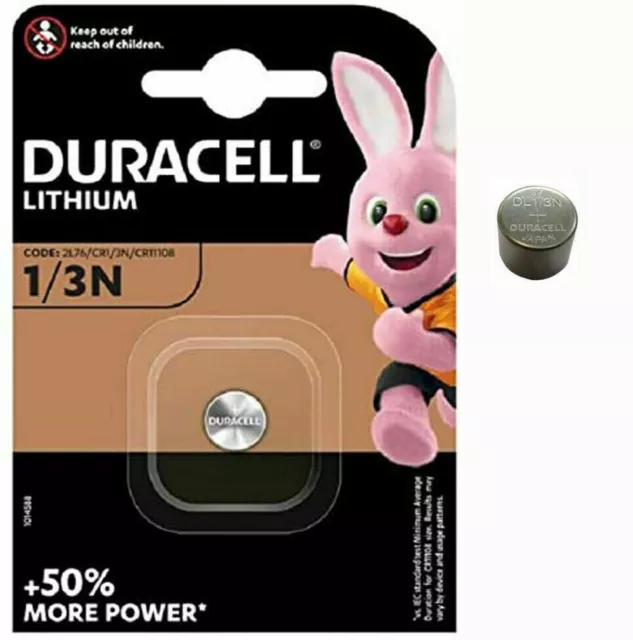 PILA 1/3N DURACELL DL1/3N  2L76 CR1/3N LITHIUM LITIO BATTERIA battery 1/3 N PER