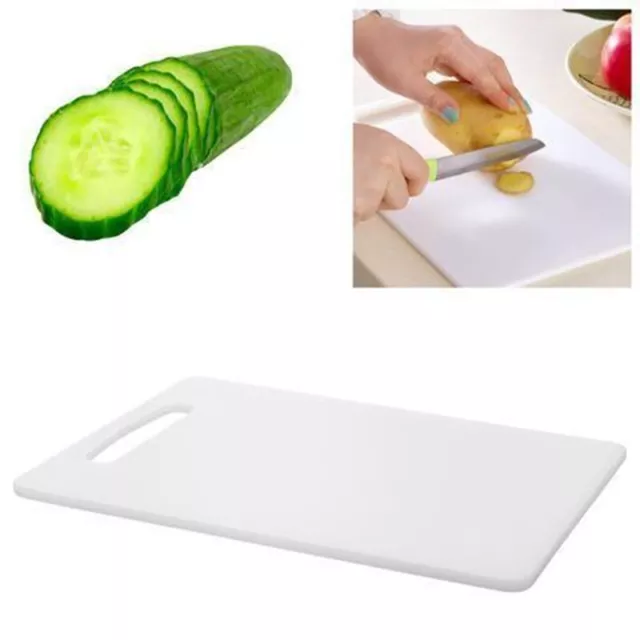 Extra Large Professional Plastic Chopping Board - 25 x 40.5 cm, White