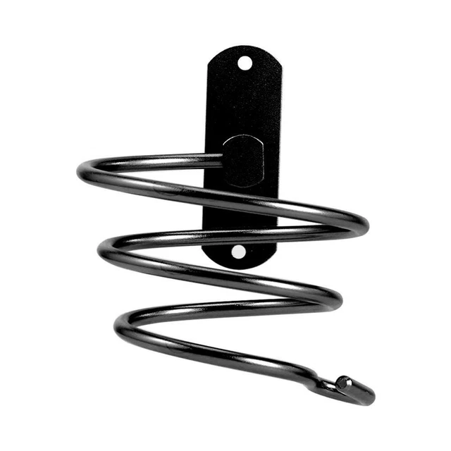 Soporte de secador de pelo soporte soplador accesorios de baño colgantes (negro)