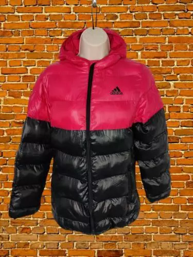 Girls Coat Age 13-14 Years Adidas Black Soft Puffer Jacket Sport Active 164Cm