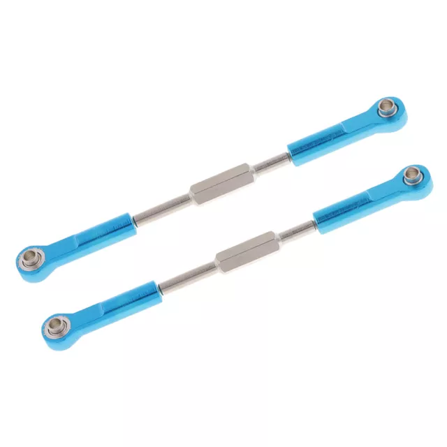 2x Adjustable Steering Linkage Pulling Rod M3 Hole 96-114mm for 1/10 RC Car