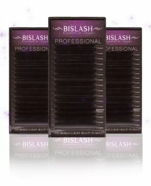 Eyelash Extension Lashes BISLASH SILK Individual Eyelashes C/CC/D/L/L+/M Curl