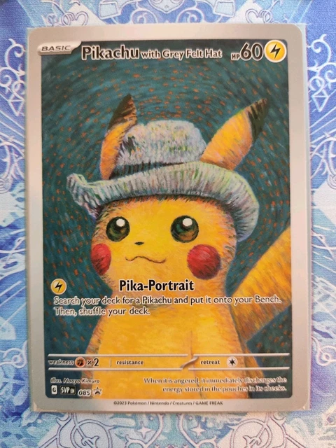 Squirtle Grey Felt Hat Pokémon Custom Van Gogh Black Star Promo Art Card | HaT | Near Mint