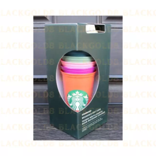 Starbucks 2020 Spring Limited Edition Set of 6 Reusable Hot Cups (16 Fl Oz  each)