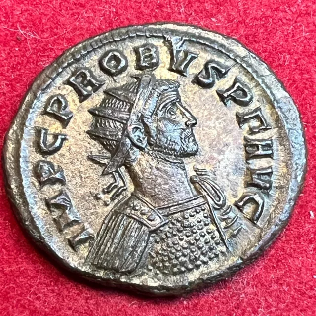 Antoninian PROBUS RIC 556a Ticinum Antike römische Münze SALVS Silvering