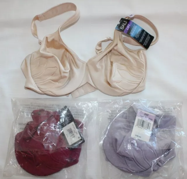 NEW BALI WHITE DF3353 Side Lift & Shaping Underwire Bra 38D 38 D