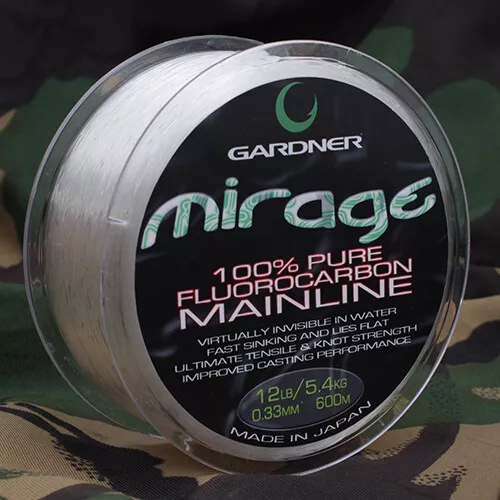 Gardner Tackle Mirage Fluorocarbon Mainline 200m 12/14 or 16lb *NEW*Carp Fishing