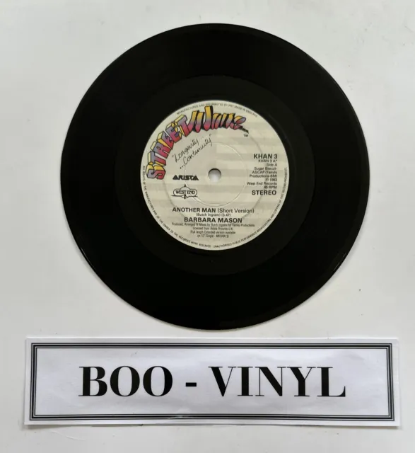 BARBARA MASON - Another Man 7” Vinyl Record Electro Disco Vg+ Condition ...