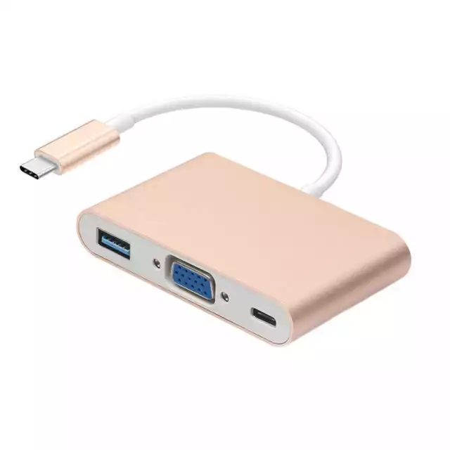 Thunderbolt 3 USB-C 3.1 Type C vers VGA Digital Video Câble Argenté