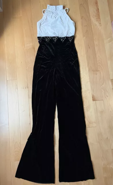 Small Adult Black and White One Piece Dance Costume.  Great Condition.