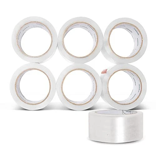 PackageZoom Clear Packing Tape 6 Rolls x 55 Yards Durable Adhesive Packaging ...